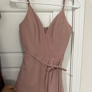 Honey and Rosie Strapless Mauve Dress